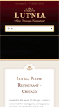 Mobile Screenshot of lutniarestaurant.com